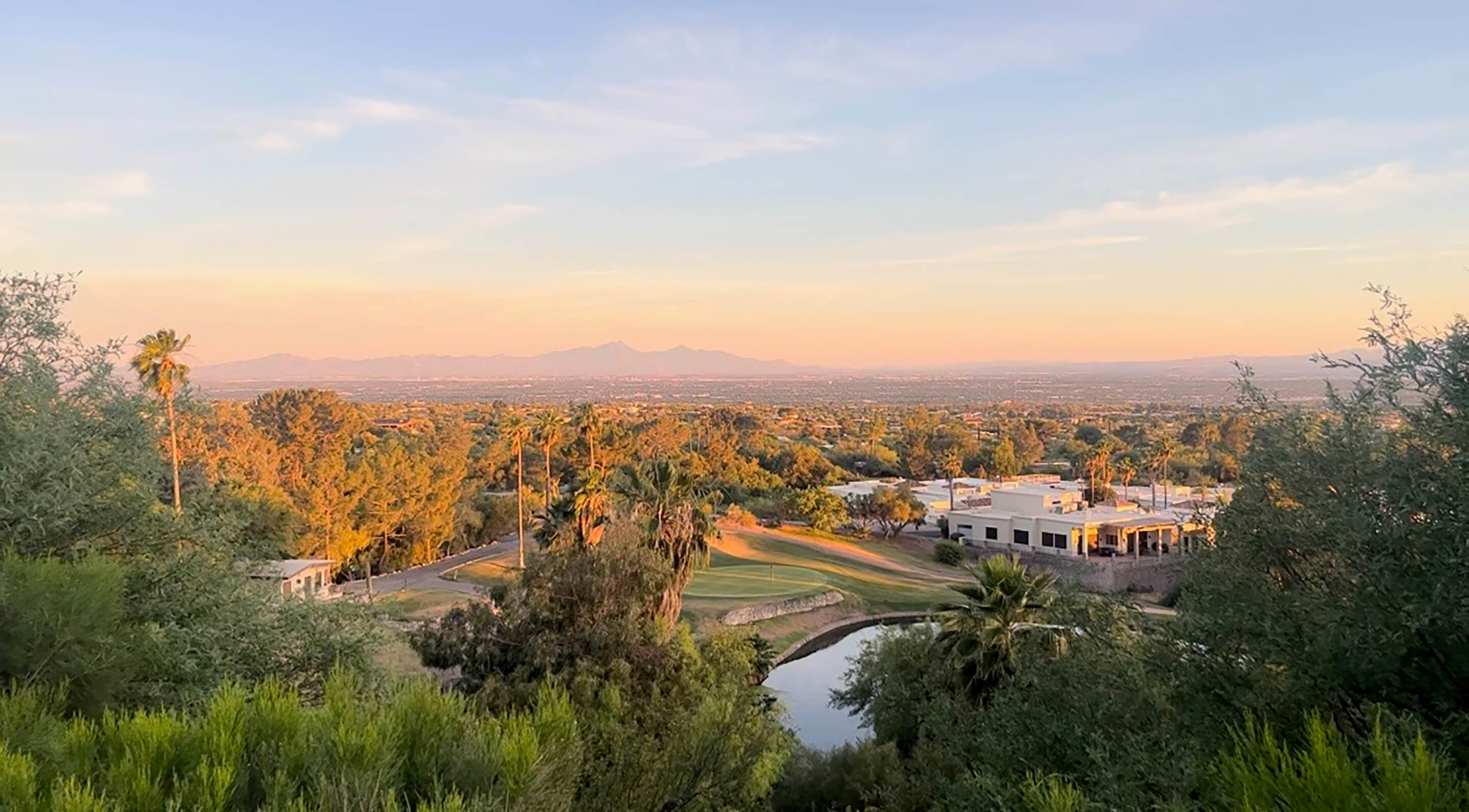 country club with mountains in the background