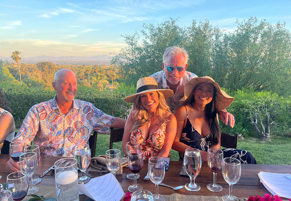 couples enjoying outdoor dining