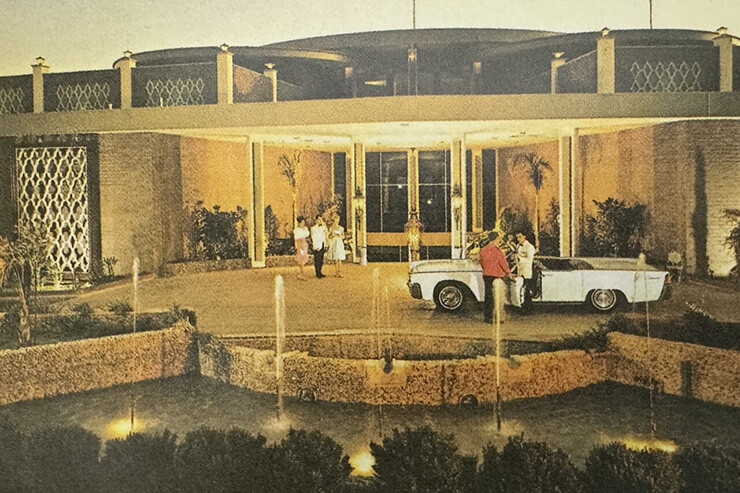 vintage image of the lobby exterior